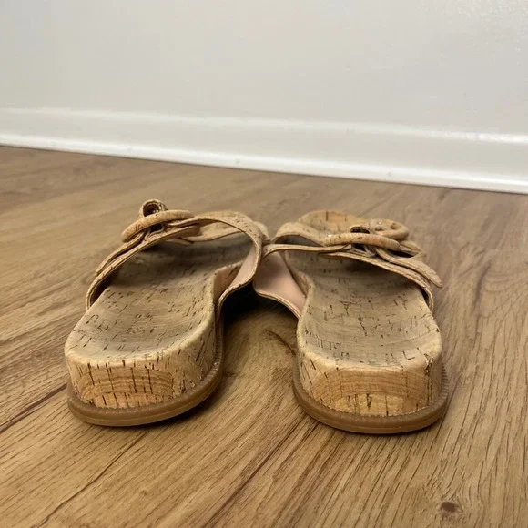 Kate Spade New York Rhodes Cork Double Buckle Slide Sandals Women's Size‎ 8 - Picture 3 of 10